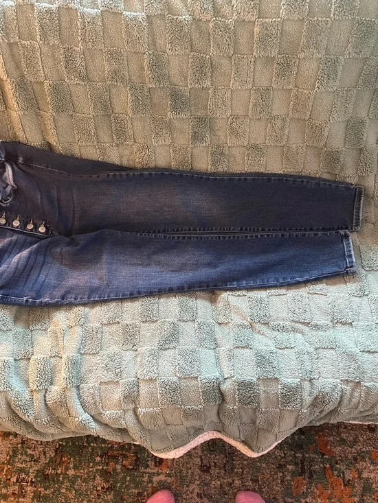 Judy Blue Dark Wash Skinny Jeans with Button-Fly - Picture 7 of 7